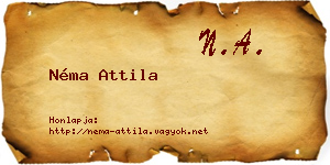 Néma Attila névjegykártya
