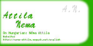 attila nema business card